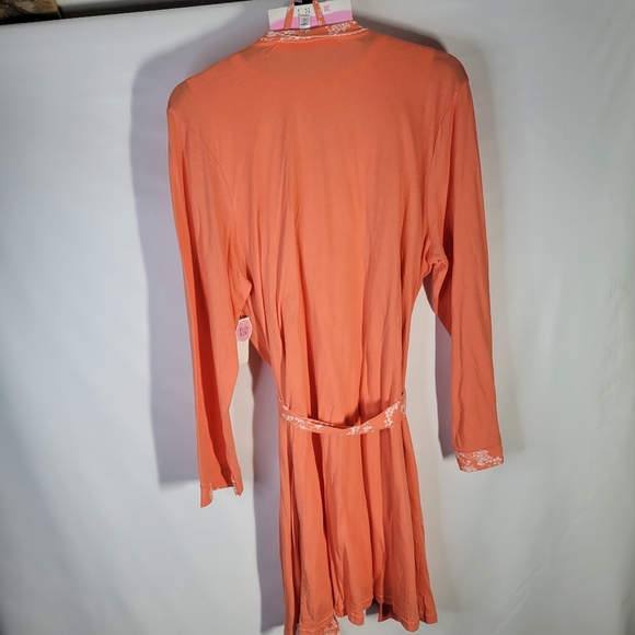 NWT Vintage Pink Kmart Robe/Chemis Set Orange Floral Size 1XL Cotton Poly Blend - Picture 6 of 10